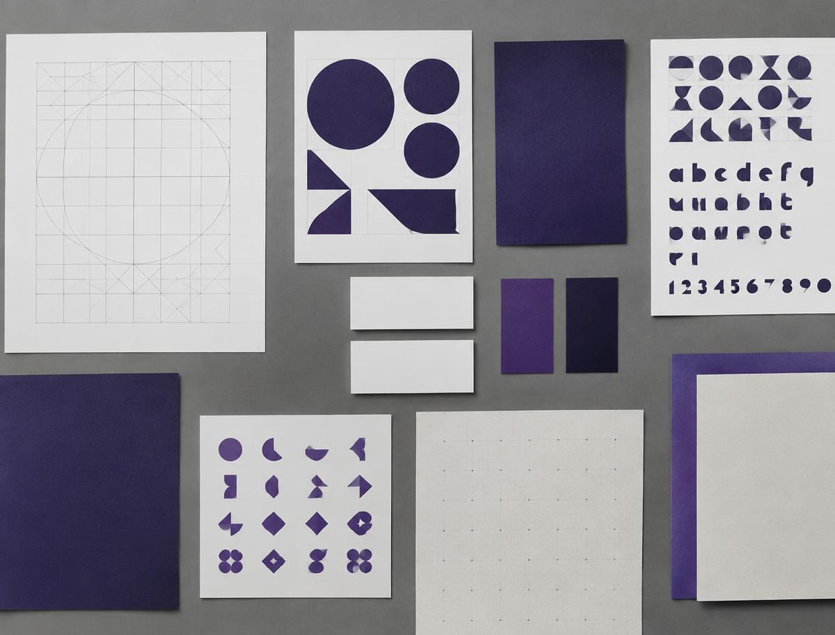 Materiais editoriais de identidade visual